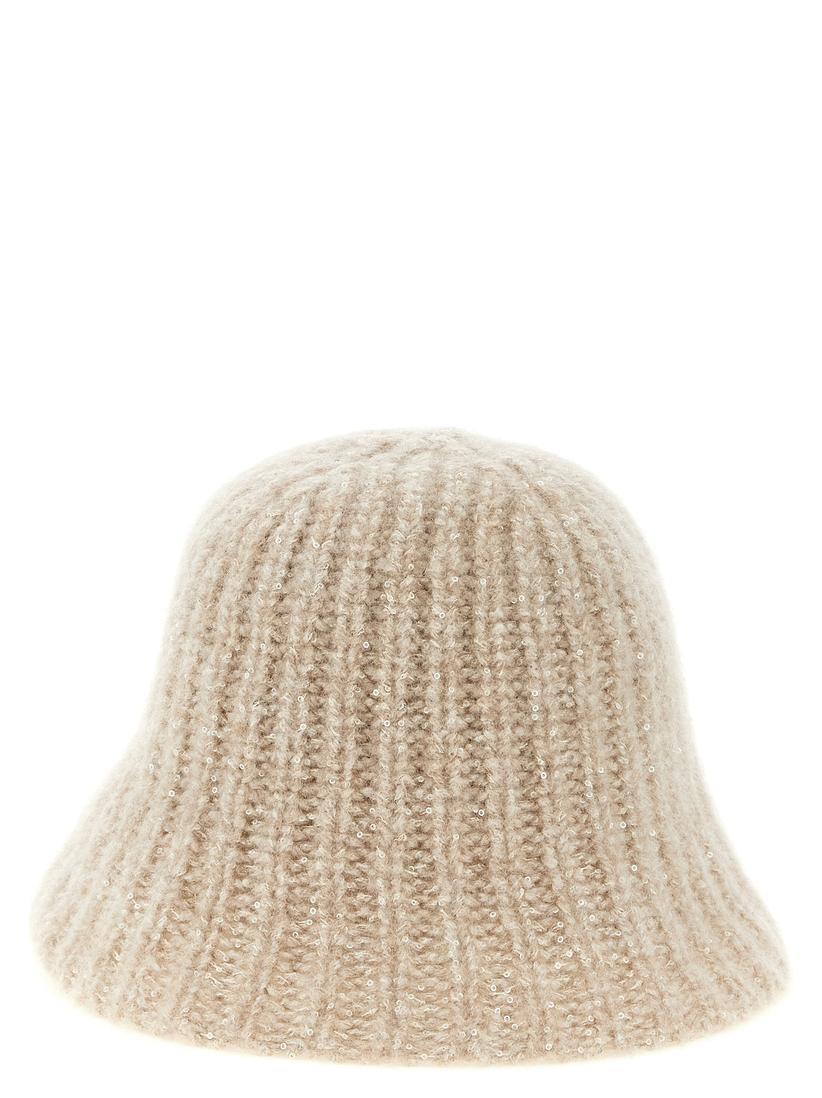 Beige Cashmere Bucket Hat