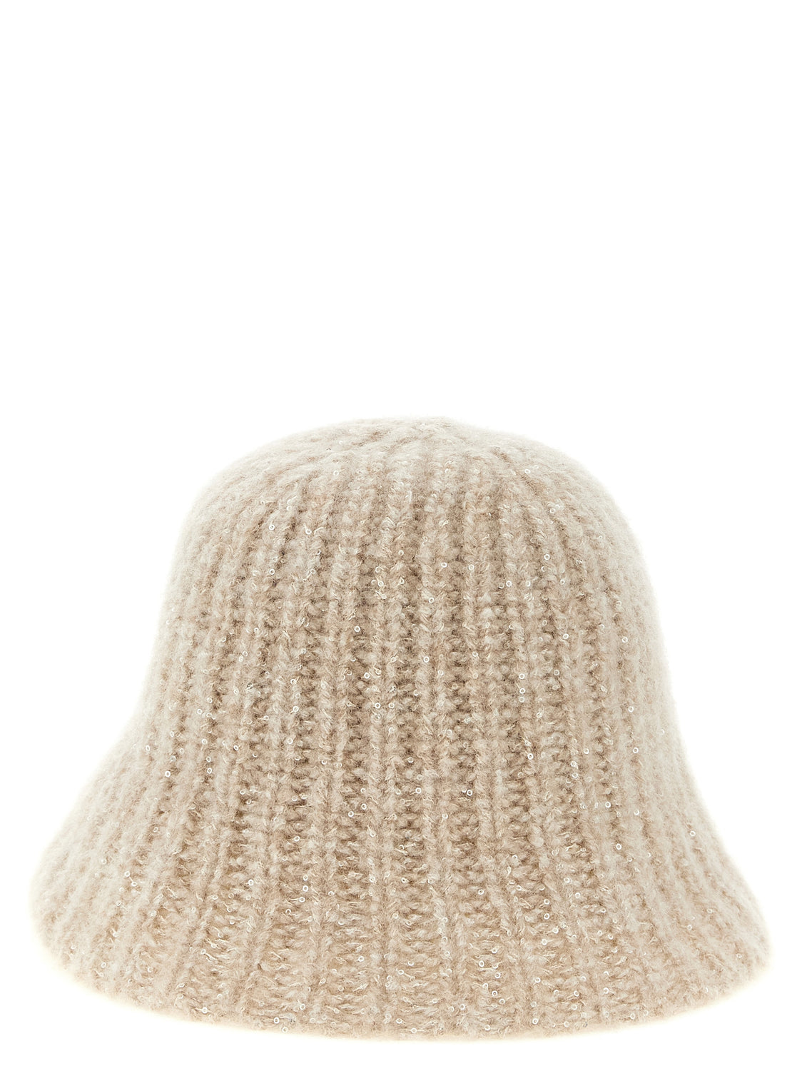 Beige Cashmere Bucket Hat
