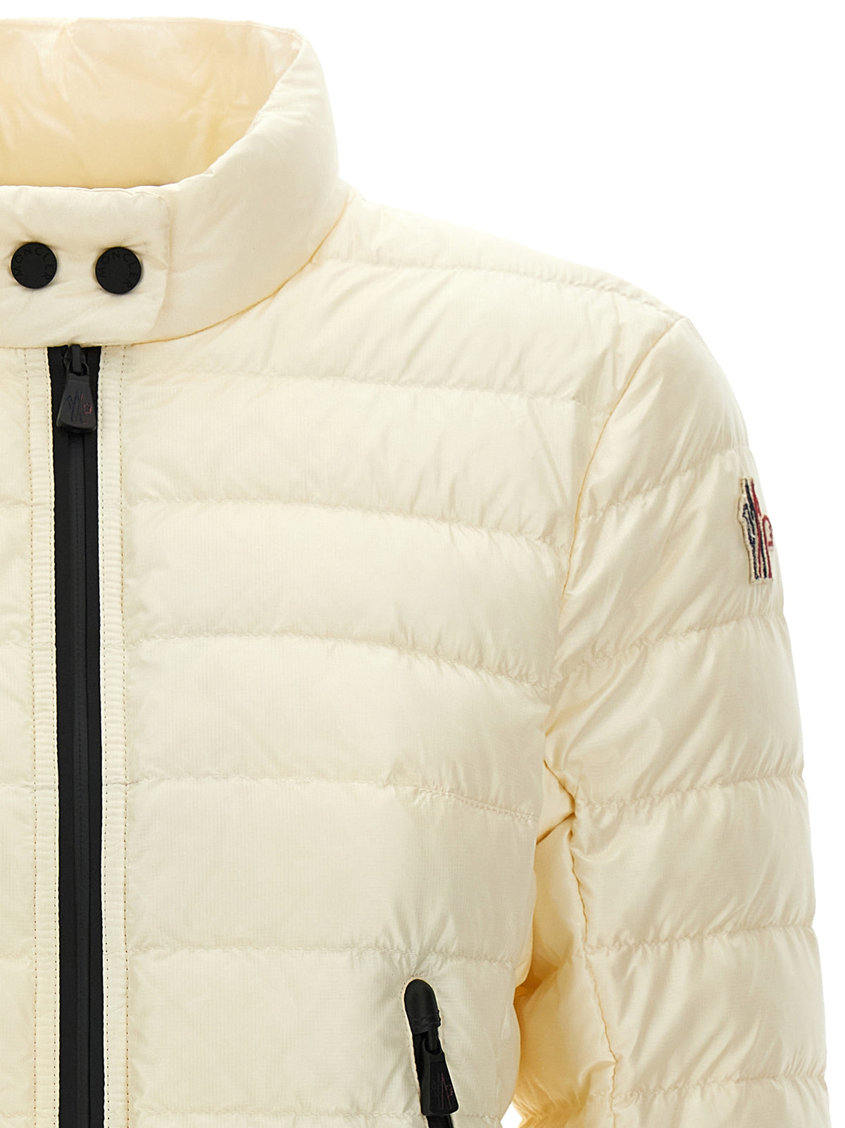 White Polyamide Full-Length Jacket