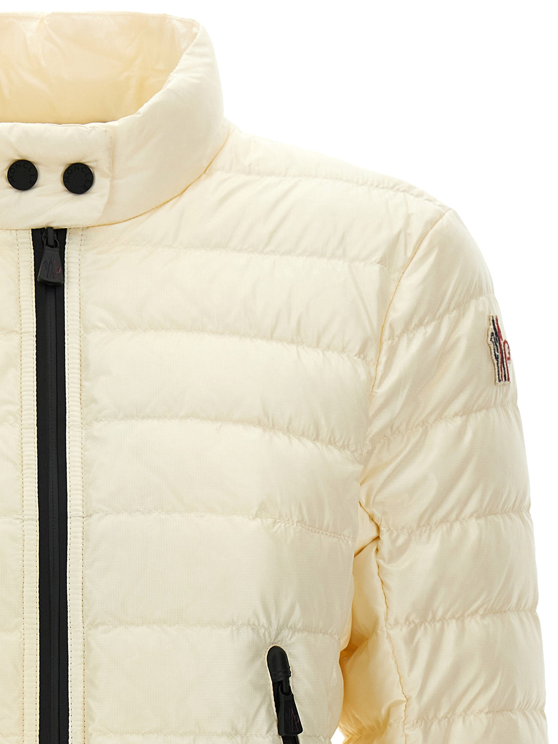White Polyamide Full-Length Jacket