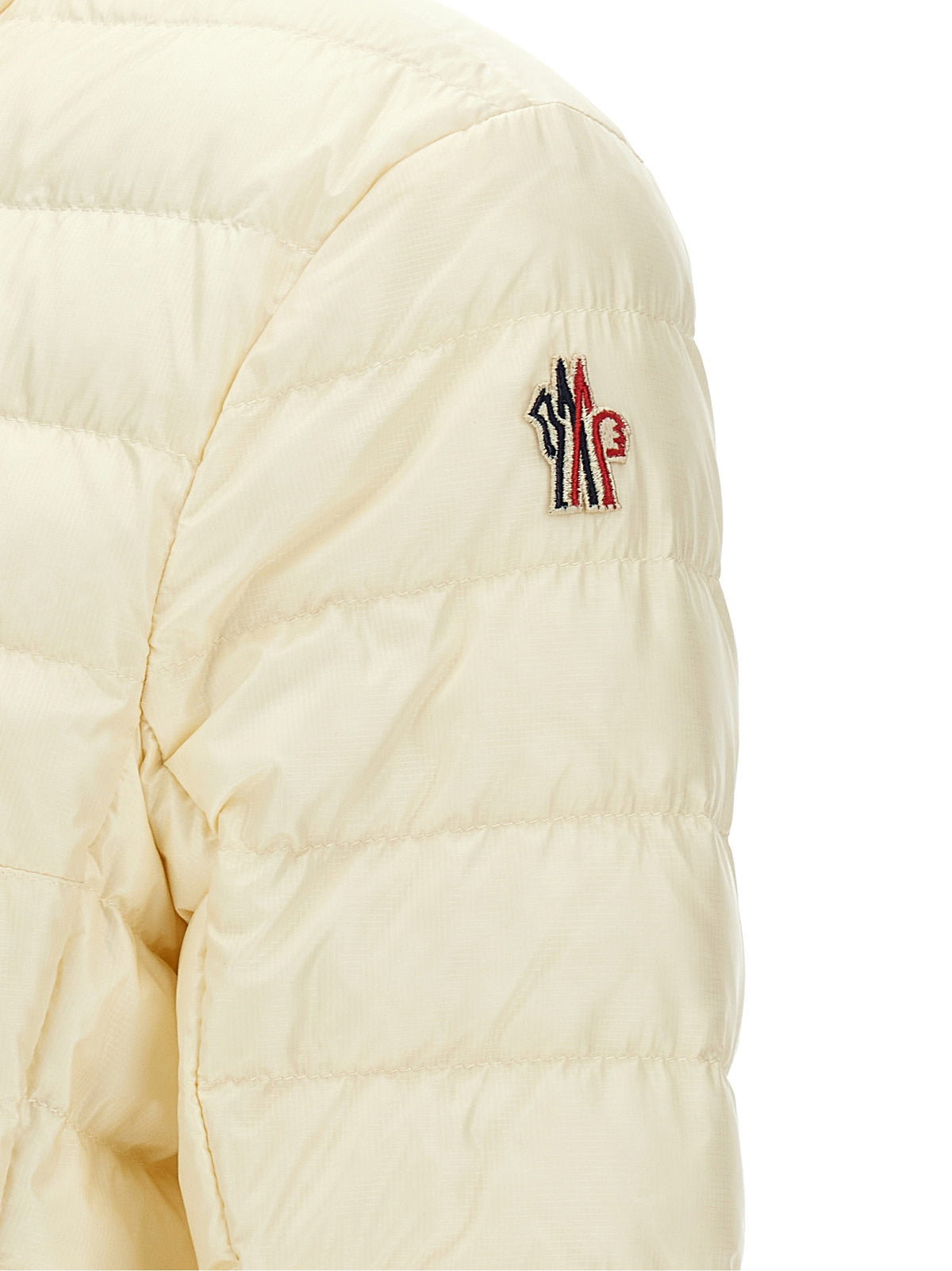 White Polyamide Full-Length Jacket
