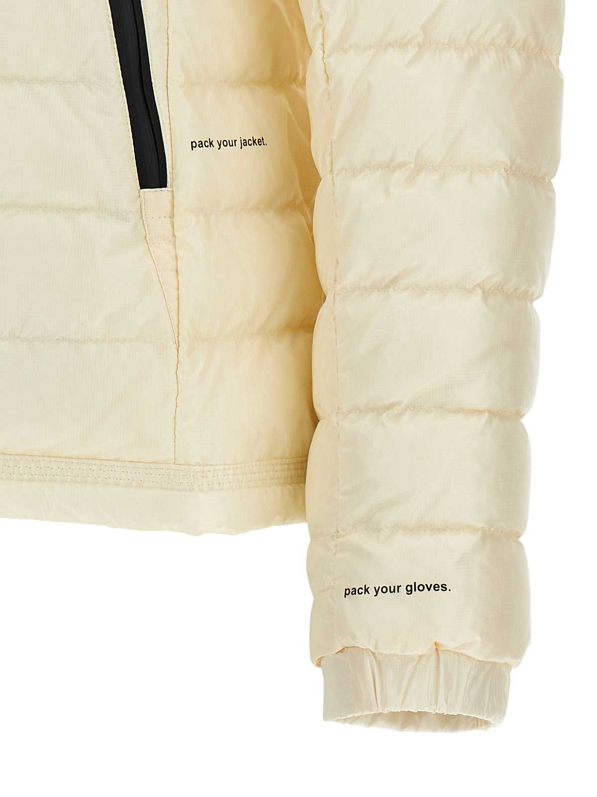 White Polyamide Full-Length Jacket