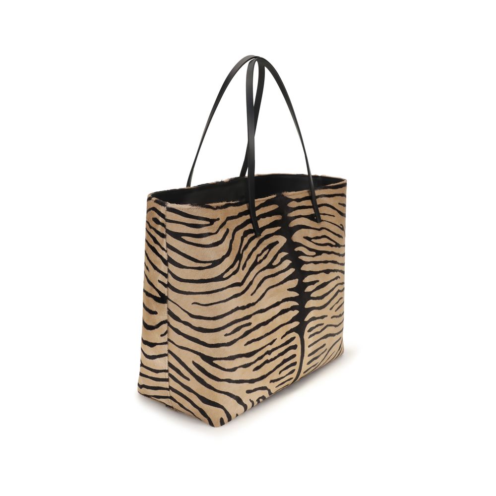 Beige Calf Leather Bos Taurus Shoulder Bag