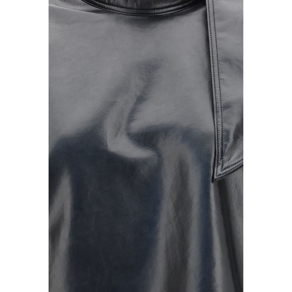 Black Recycled Leather Shirt