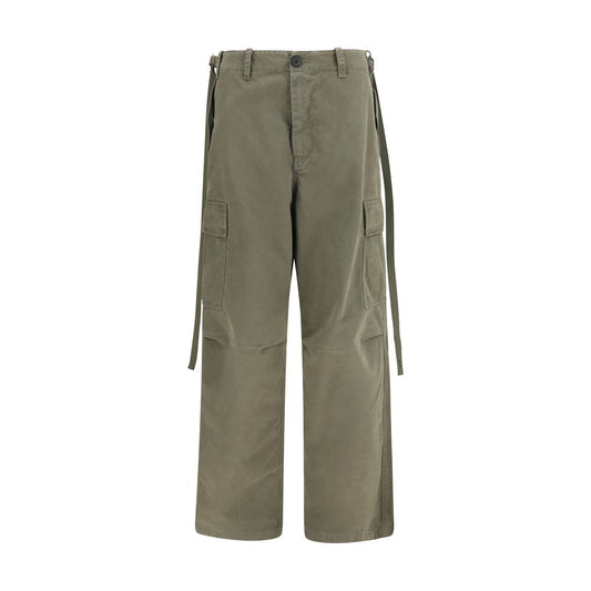 Bicolor Cotton Cargo Pants