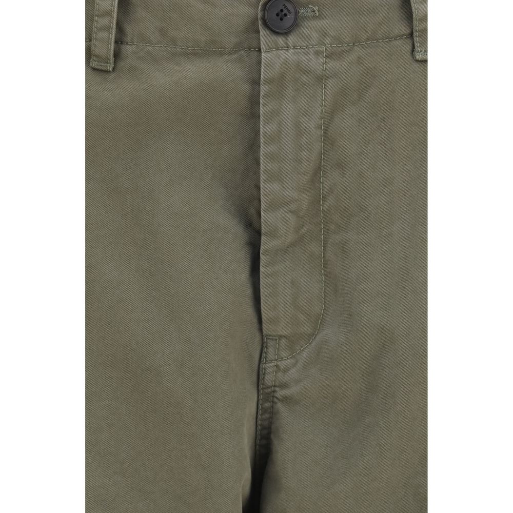Bicolor Cotton Cargo Pants