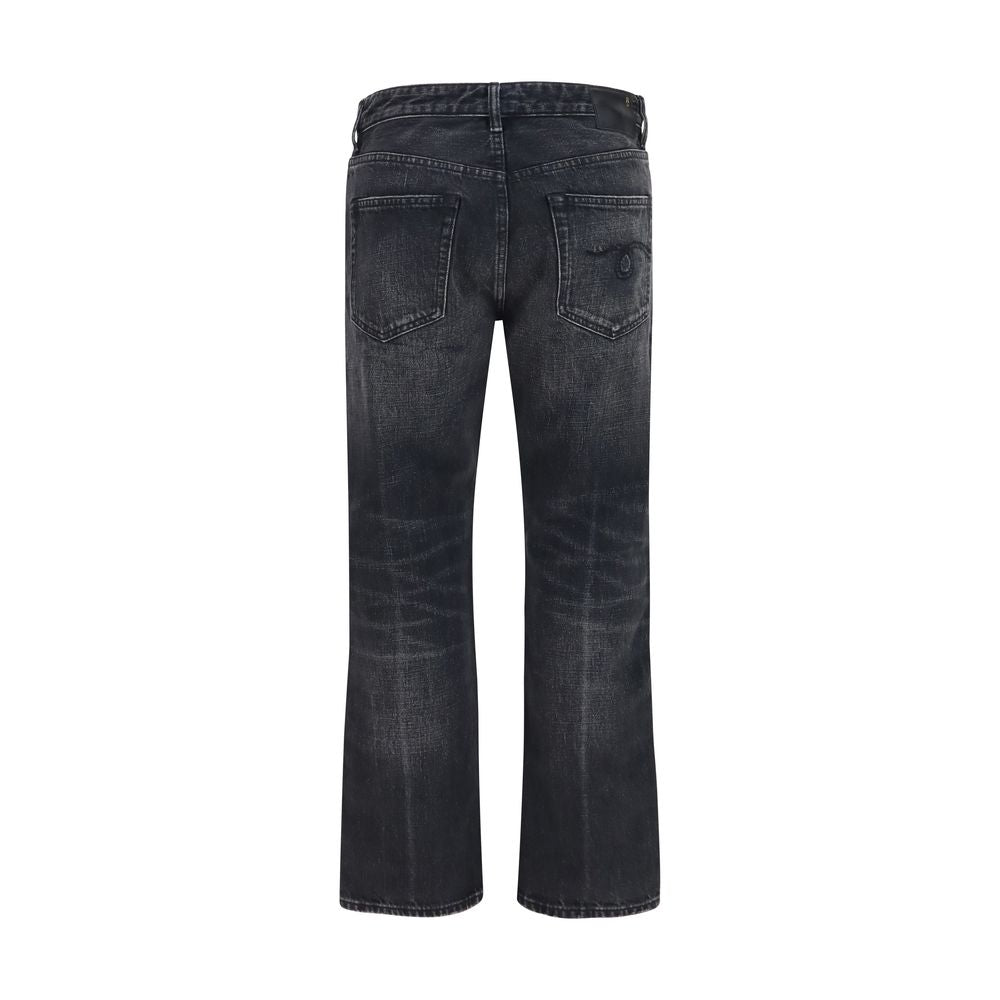 Black Cotton Boyfriend Jeans