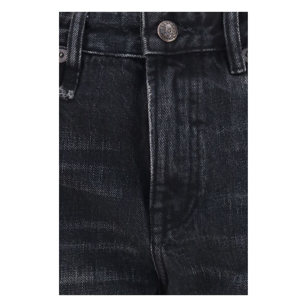 Black Cotton Boyfriend Jeans