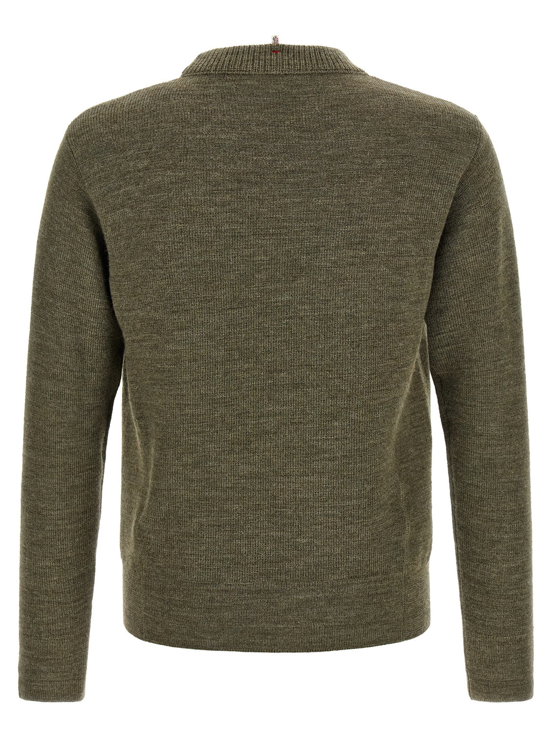 Bicolor Virgin Wool Cardigan