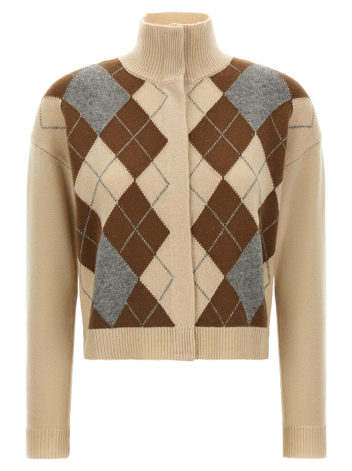 Beige Wool Cardigan