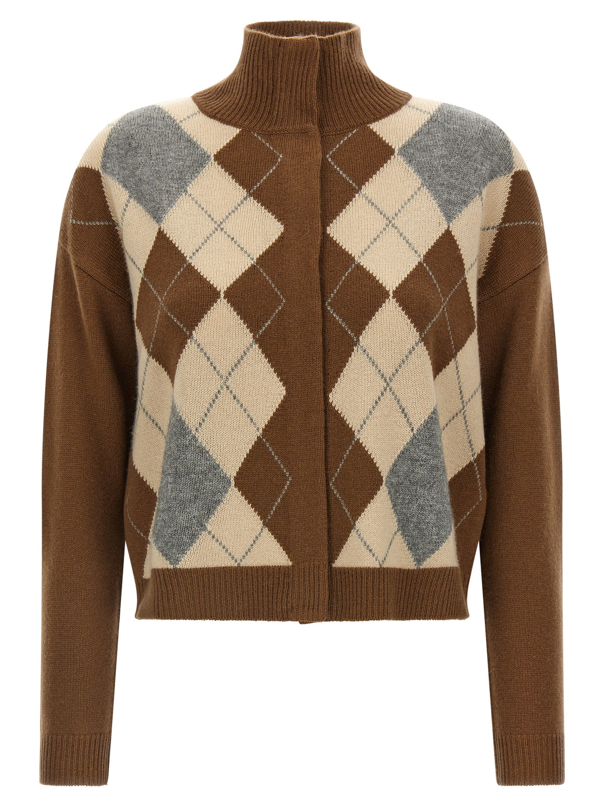 Brown Wool Cardigan