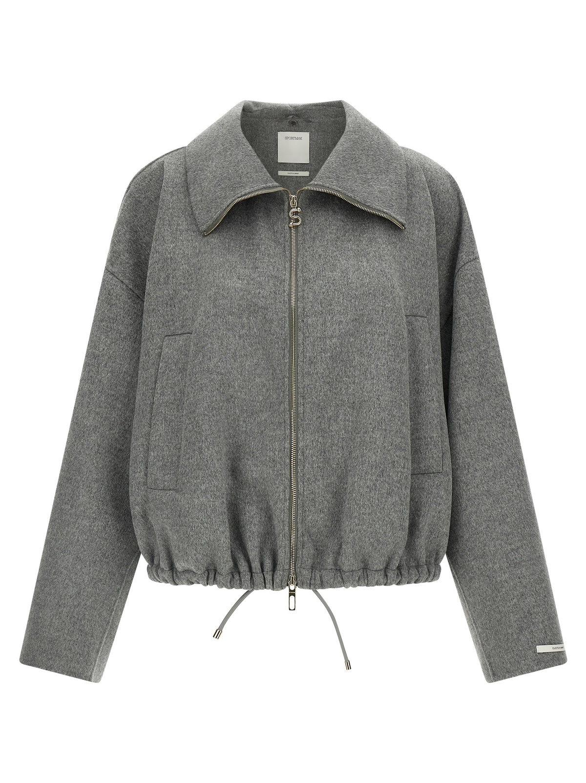 Gray Wool Bomber