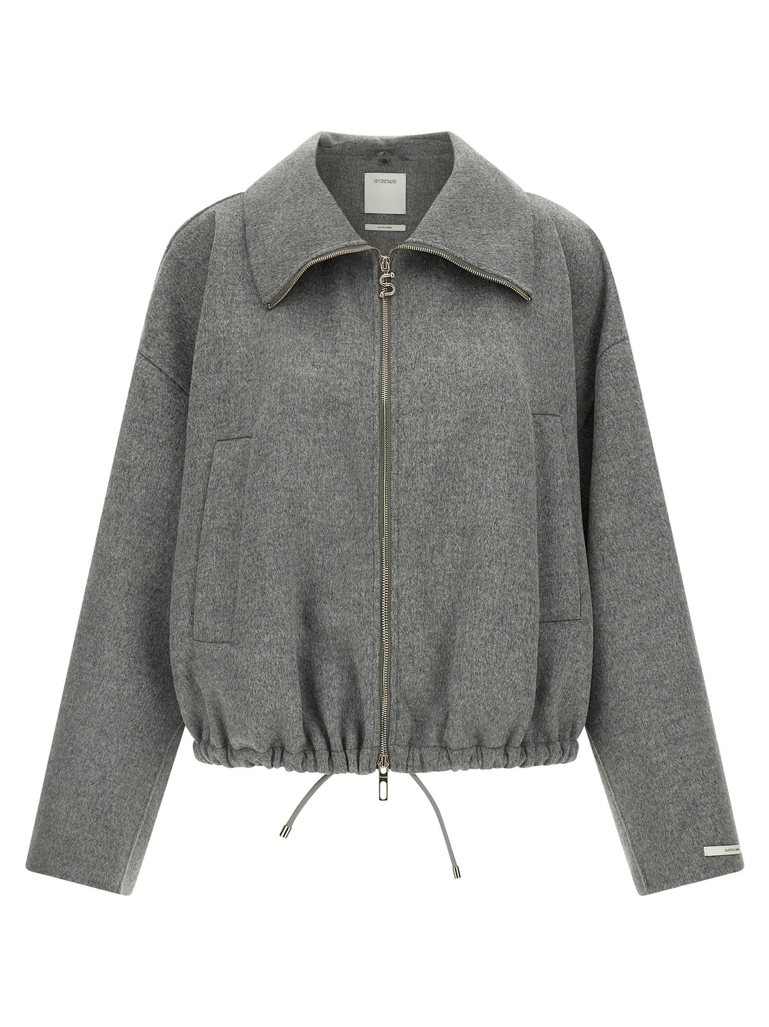 Gray Wool Bomber