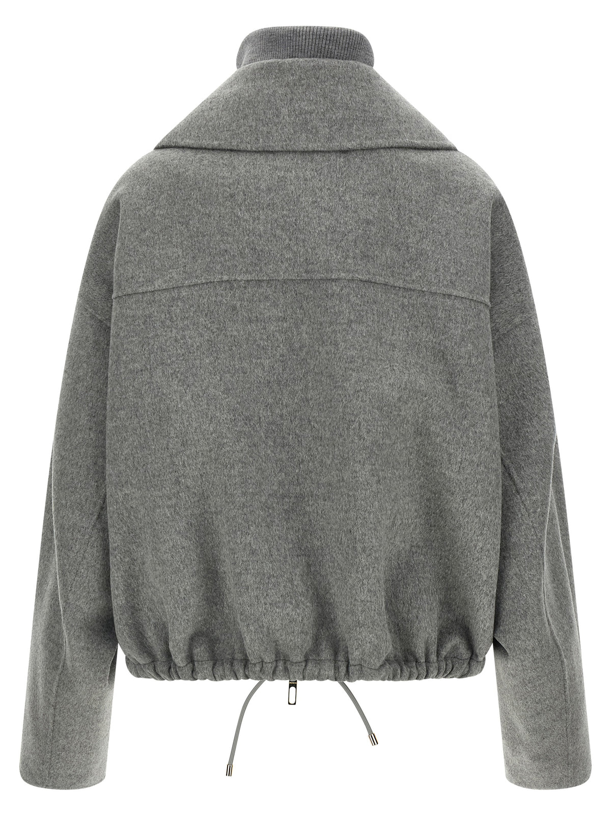 Gray Wool Bomber