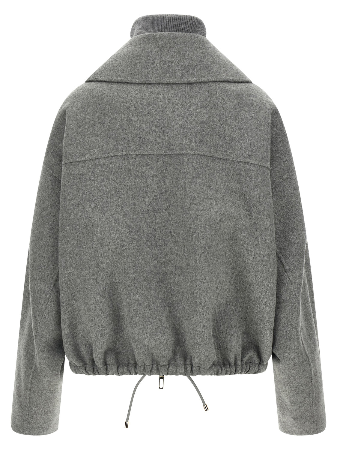 Gray Wool Bomber