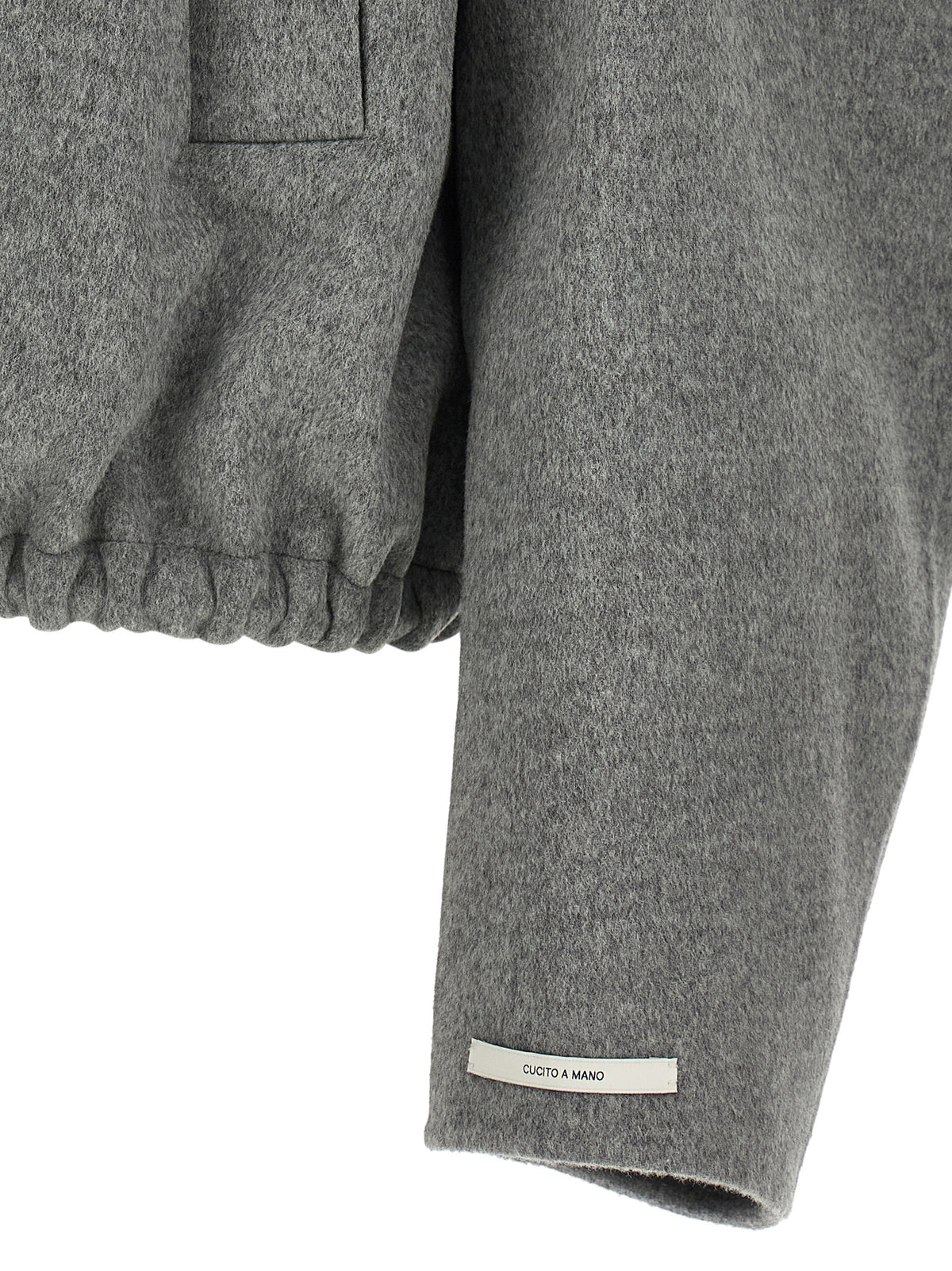 Gray Wool Bomber