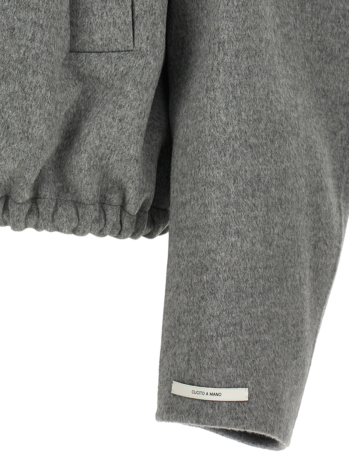 Gray Wool Bomber