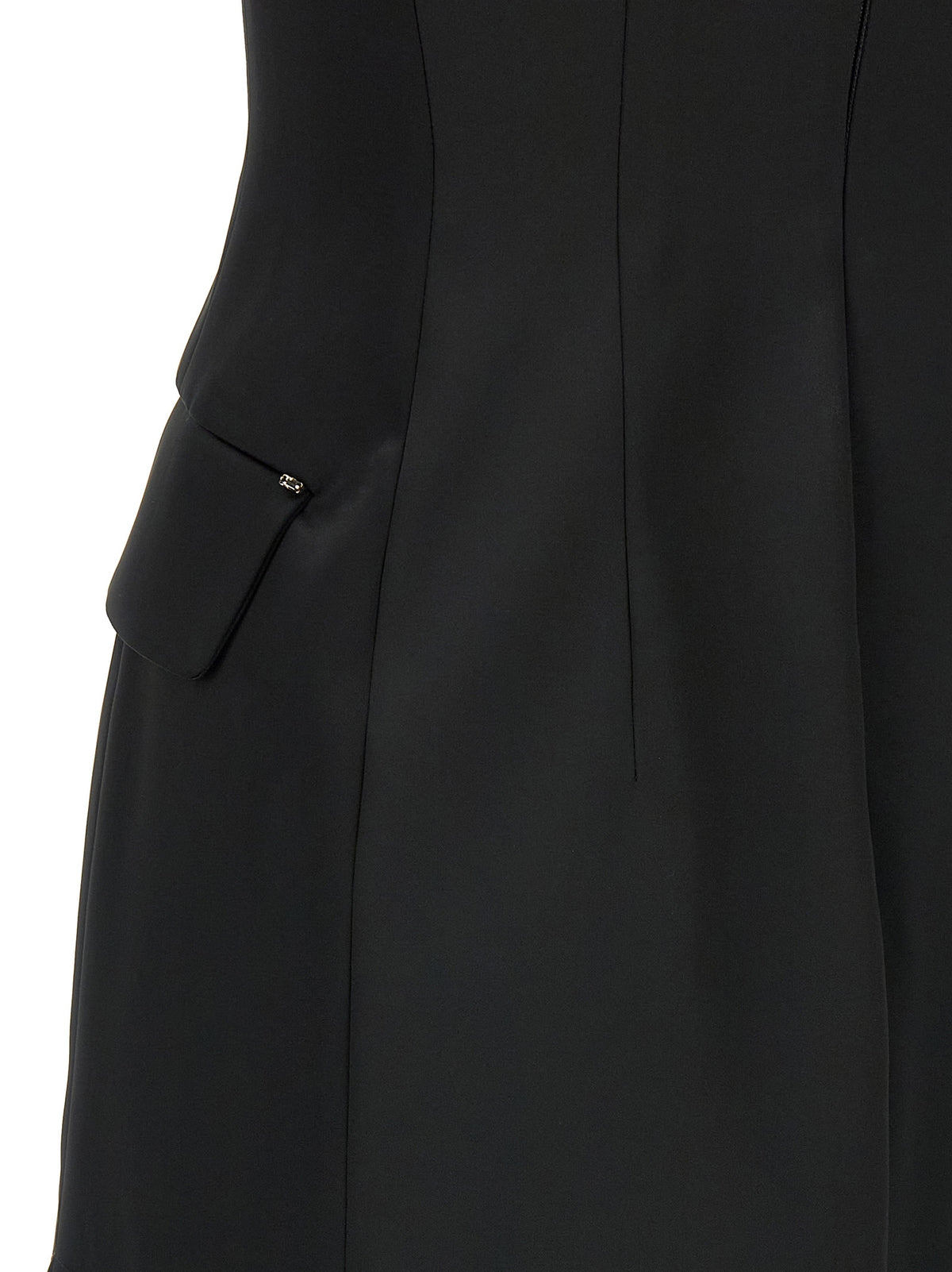 Black Acetate Midi Dress