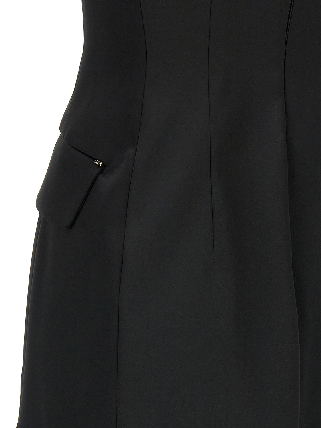Black Acetate Midi Dress