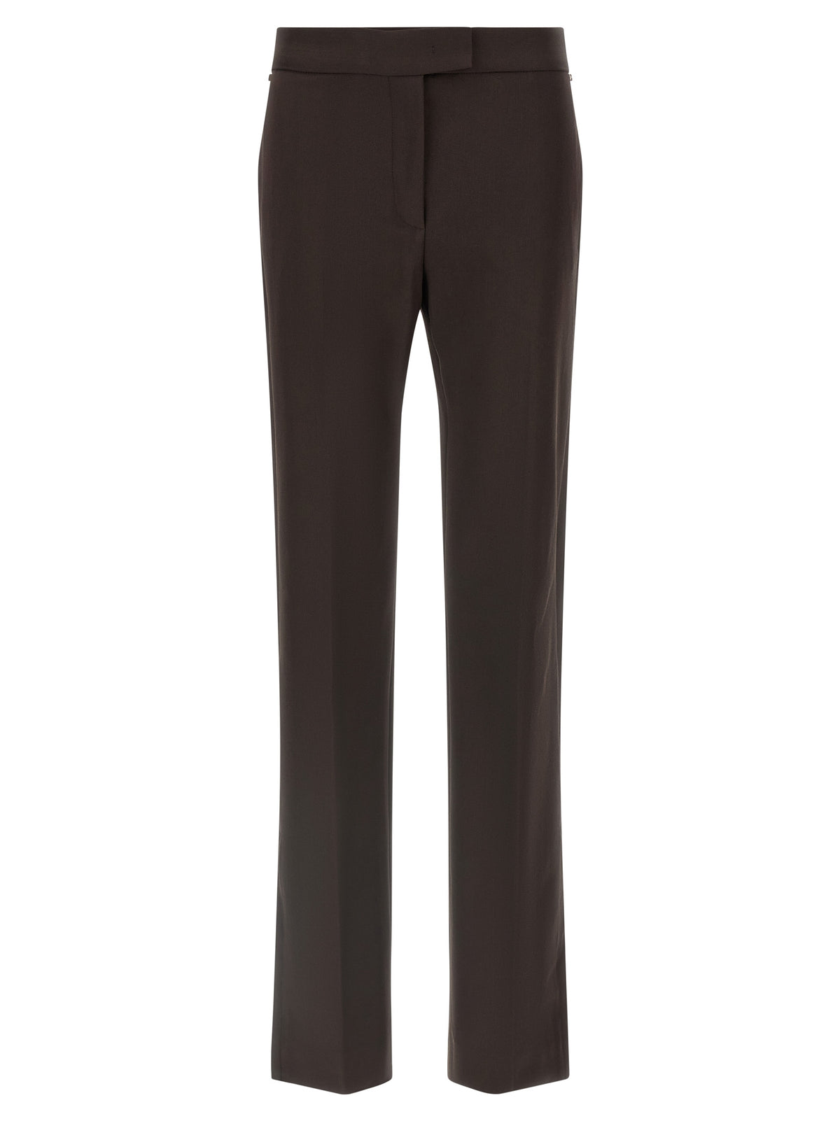 Brown Virgin Wool Dress Pants