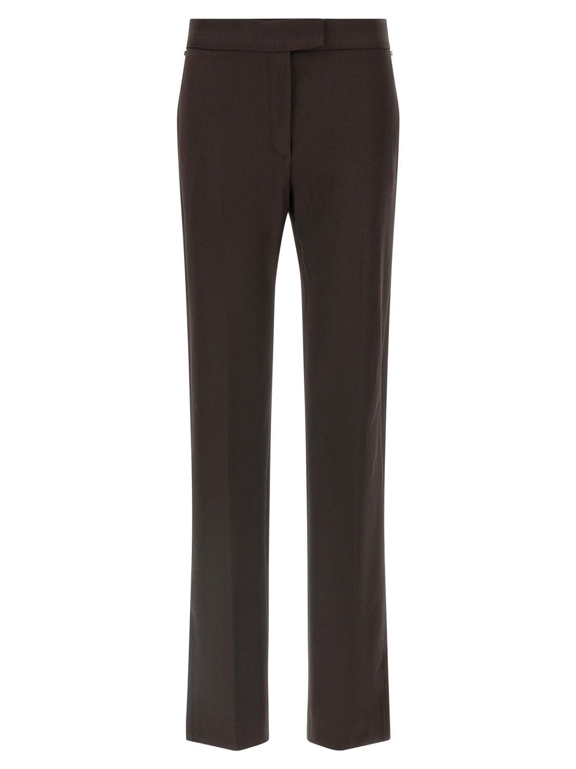 Brown Virgin Wool Dress Pants