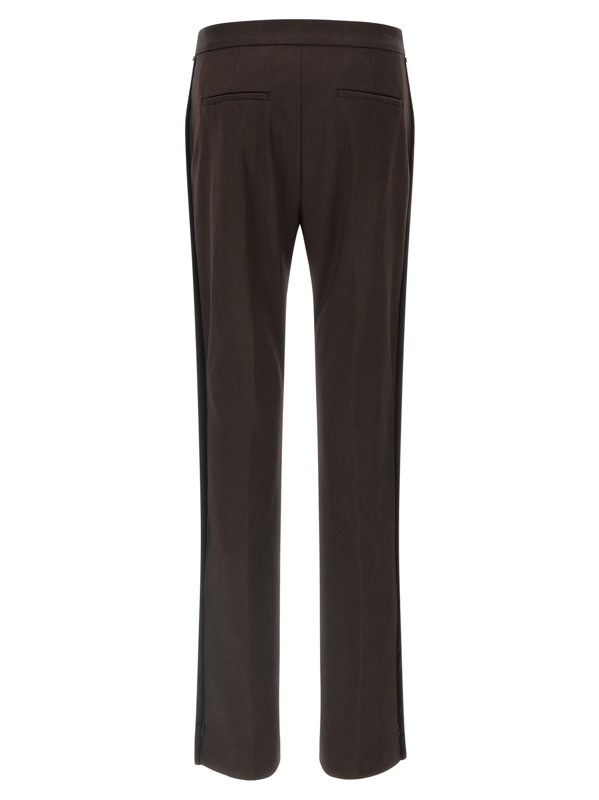 Brown Virgin Wool Dress Pants