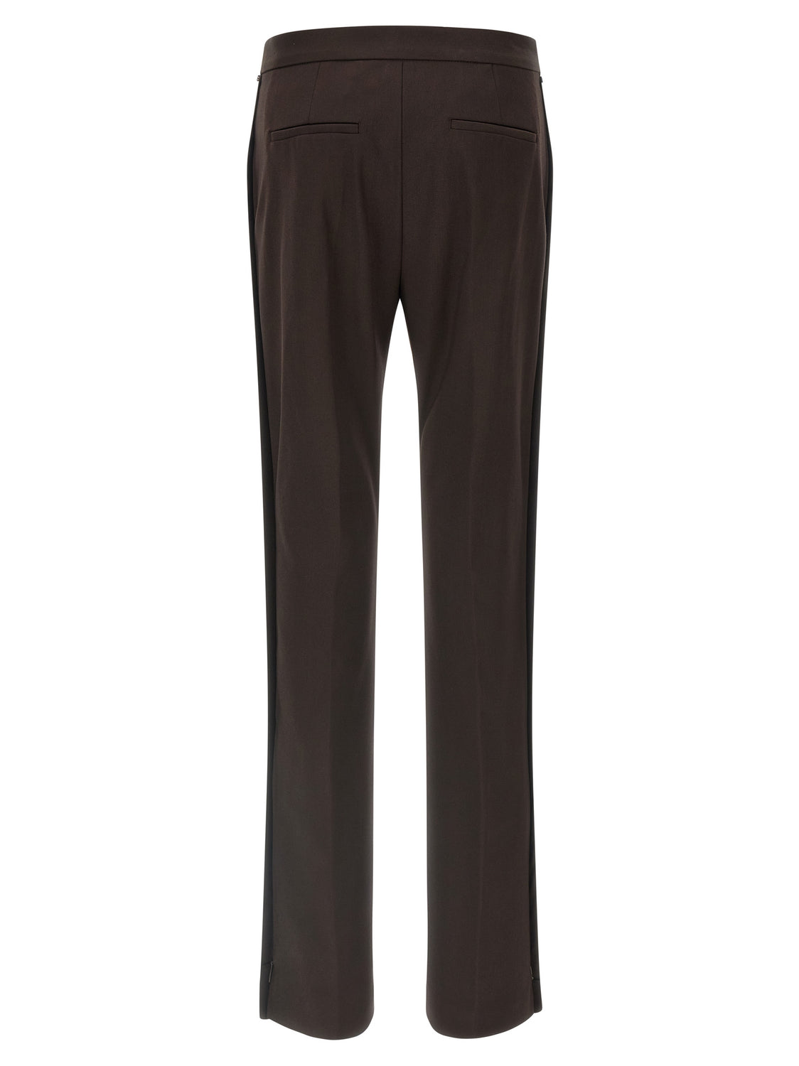 Brown Virgin Wool Dress Pants
