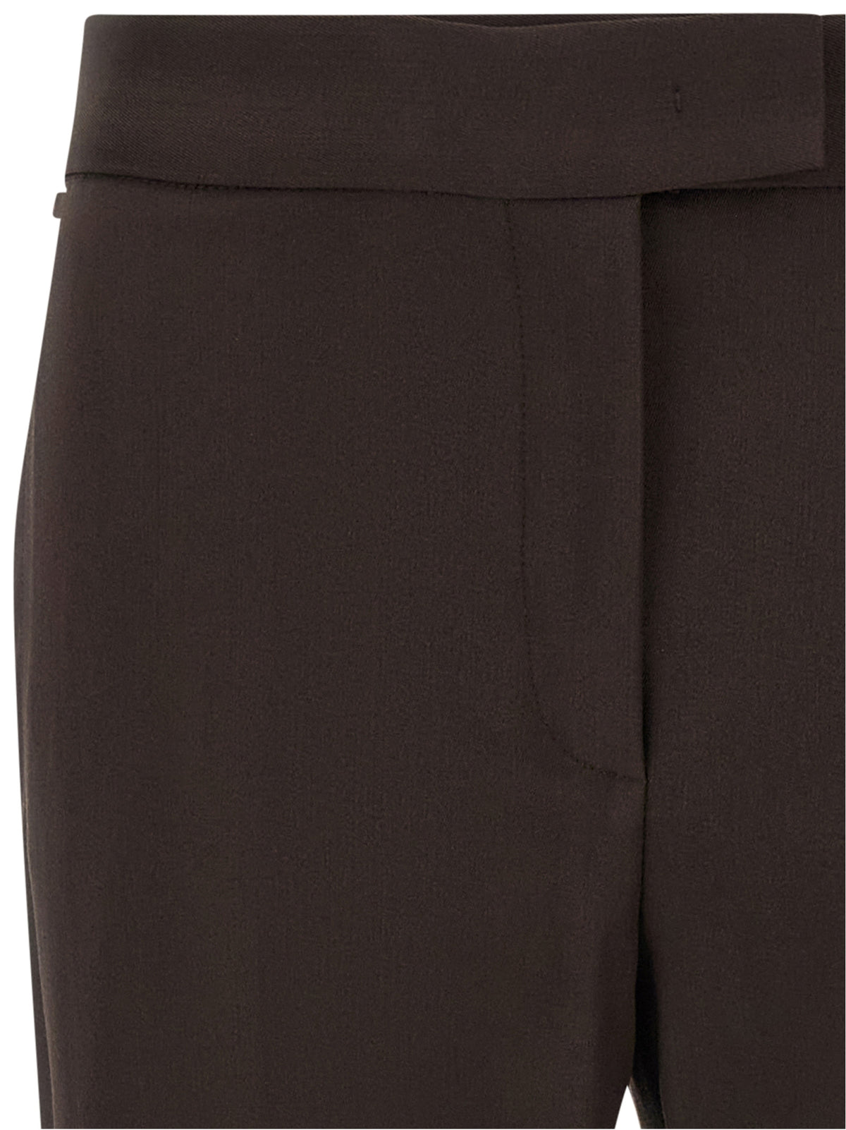 Brown Virgin Wool Dress Pants