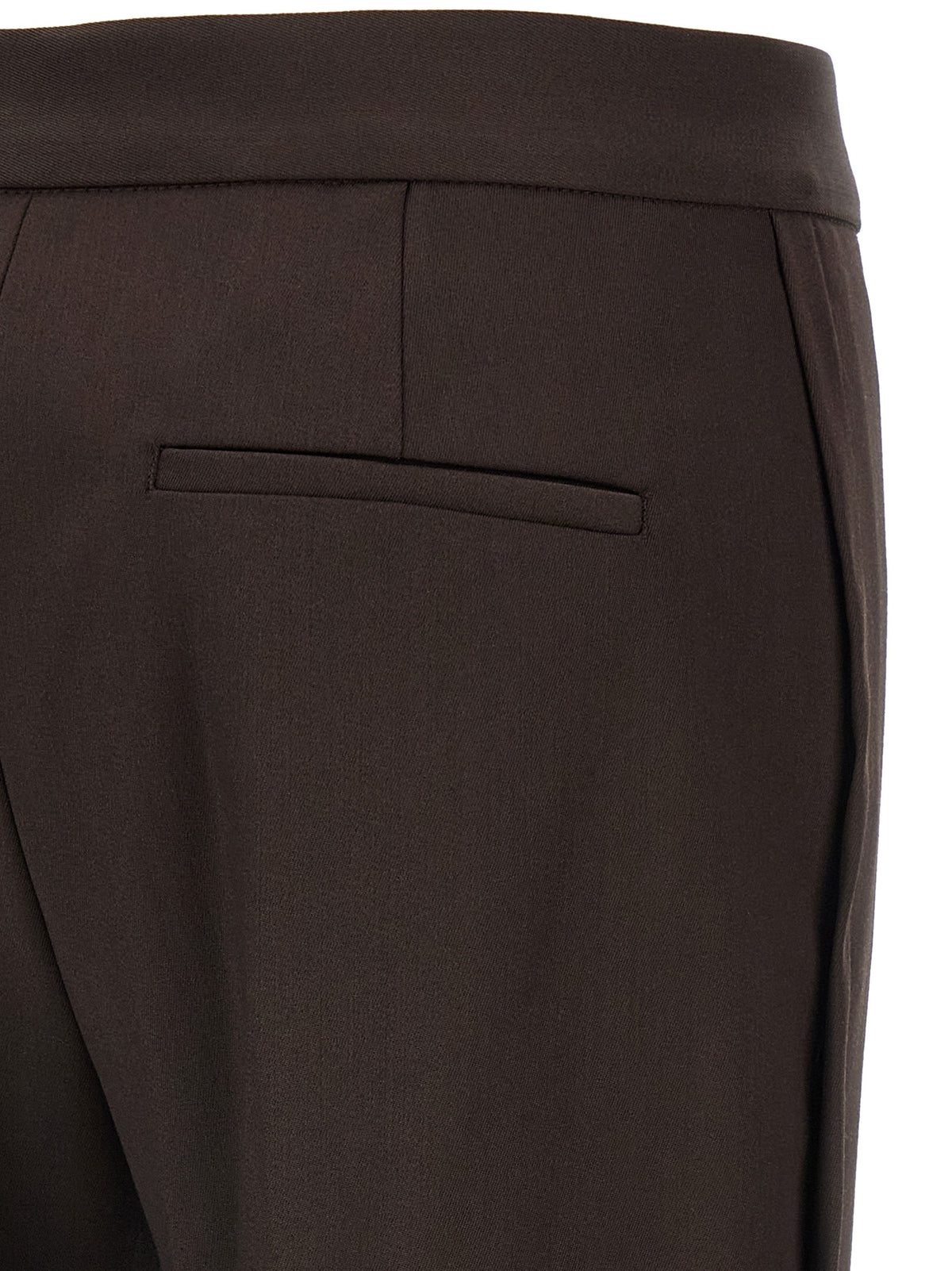 Brown Virgin Wool Dress Pants
