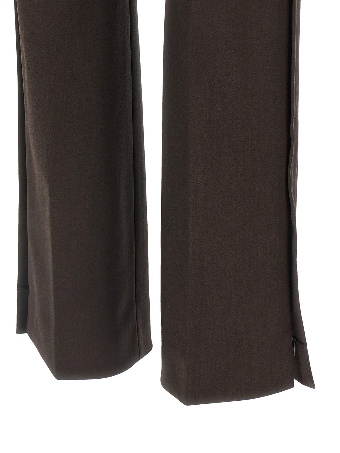 Brown Virgin Wool Dress Pants