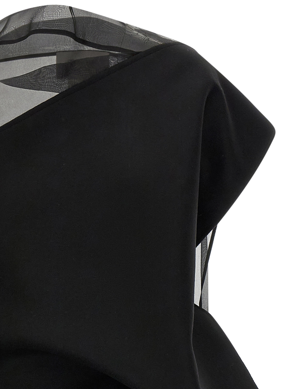 Black Wool Short Dress