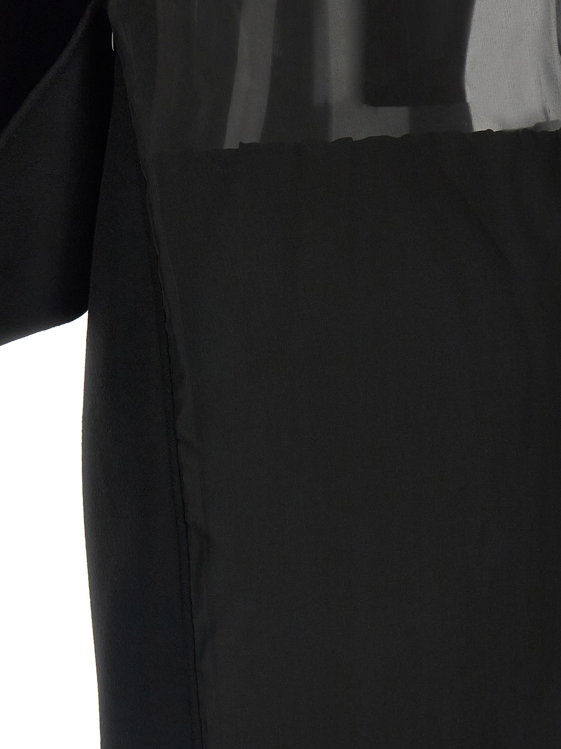 Black Wool Short Dress