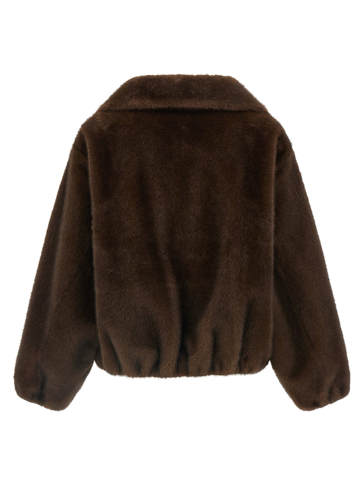 Brown Polyester Bomber