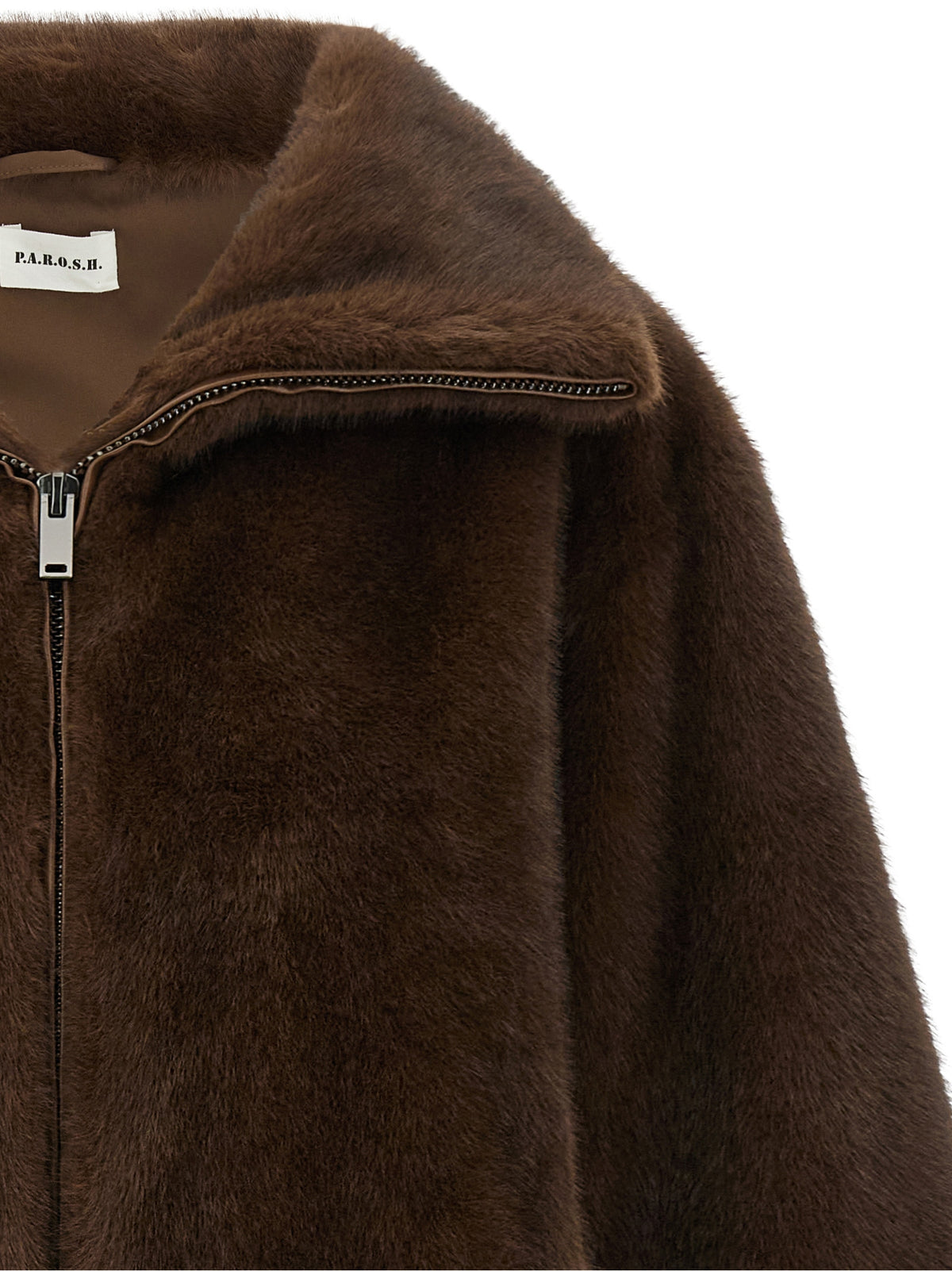 Brown Polyester Bomber