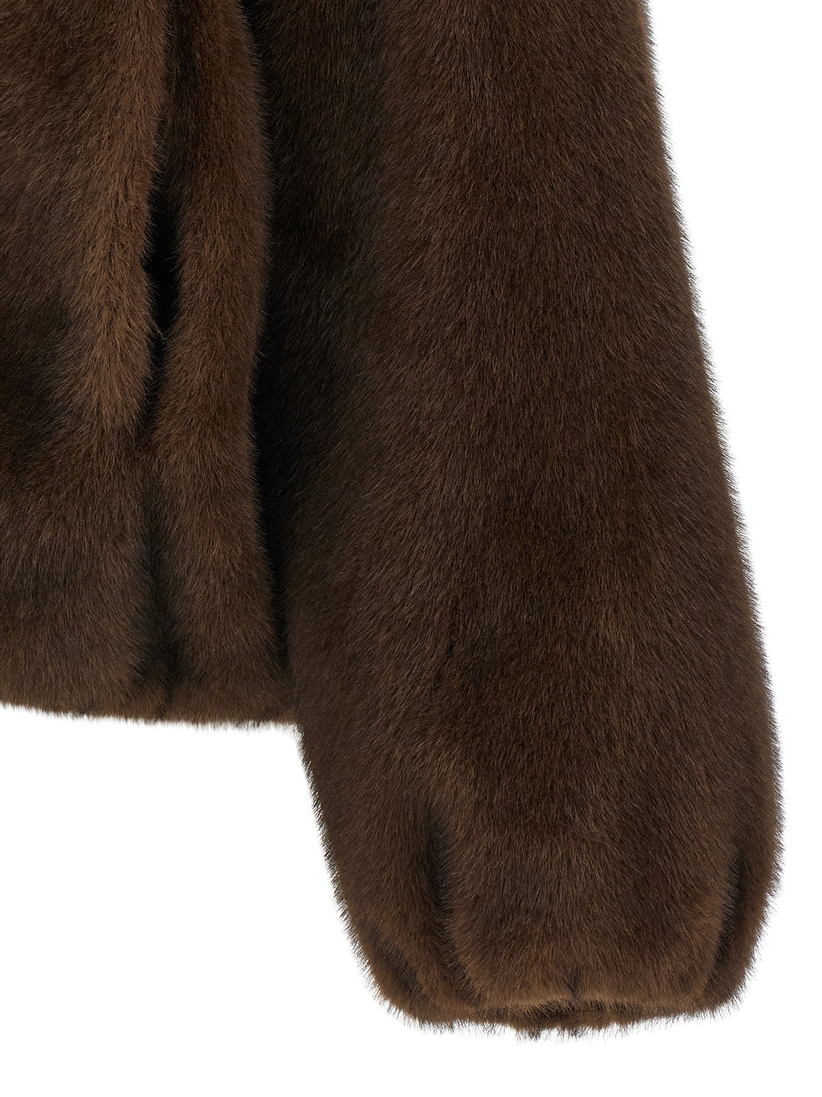 Brown Polyester Bomber