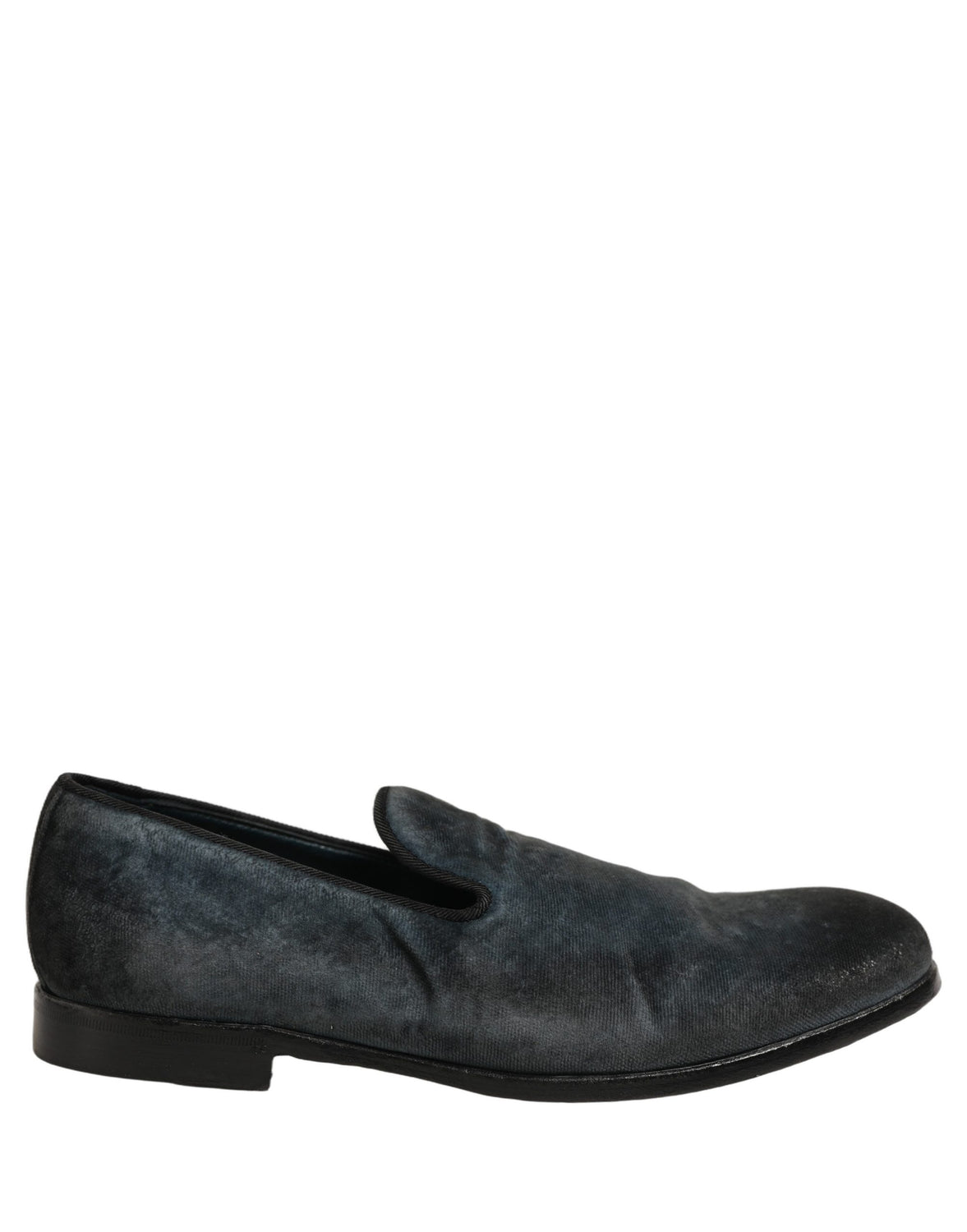 Blue Suede Slip On Men Slippers Loafers Shoes