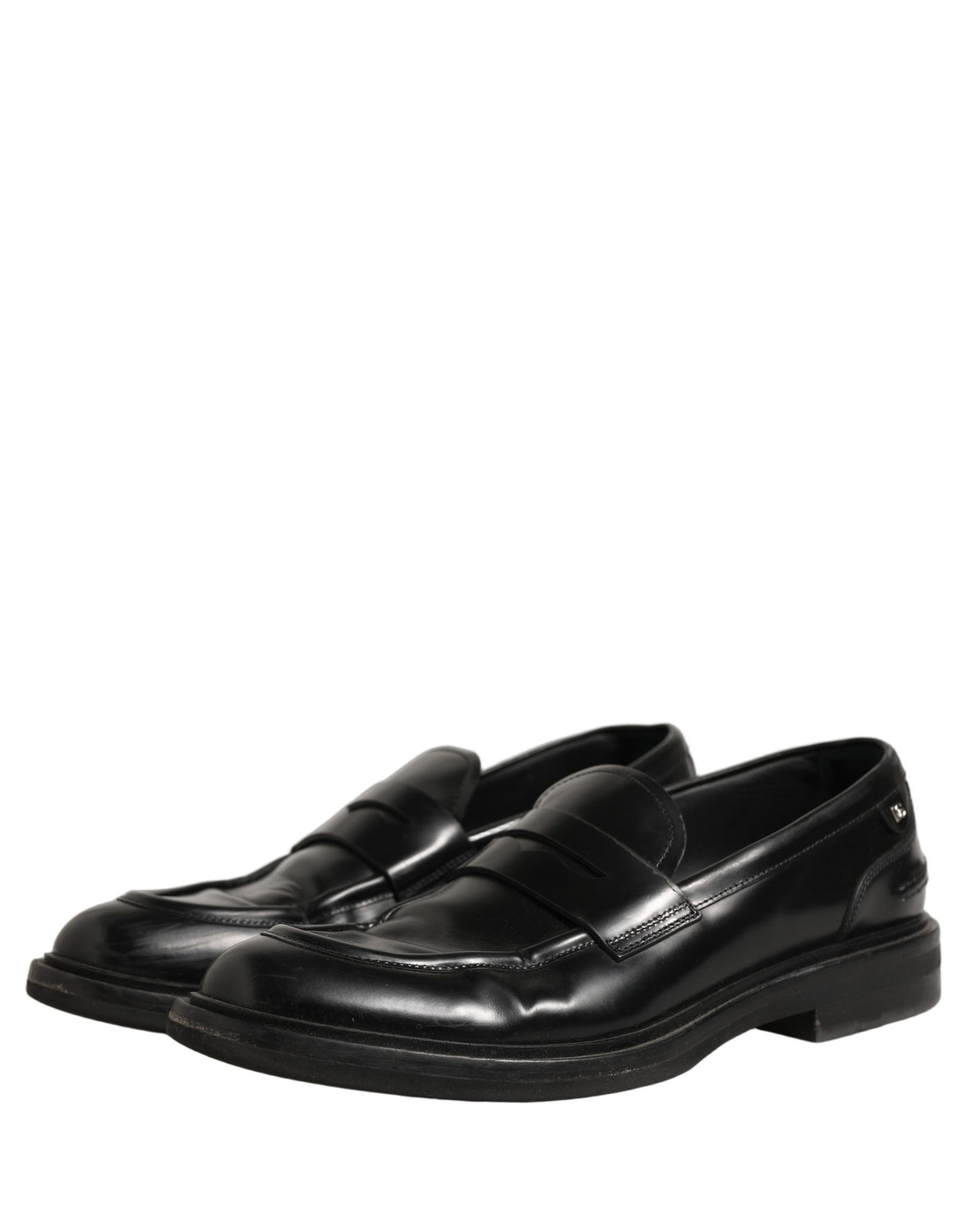 Black Brushed Calf Leather Loafers Shoes
