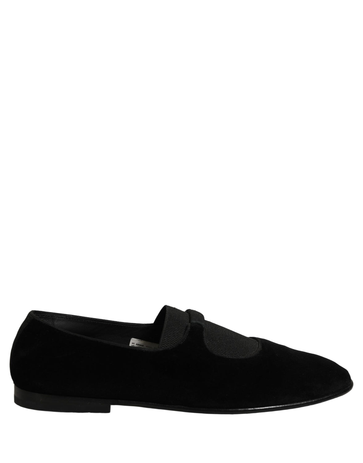 Black Velvet Slip On Slippers Loafers Shoes