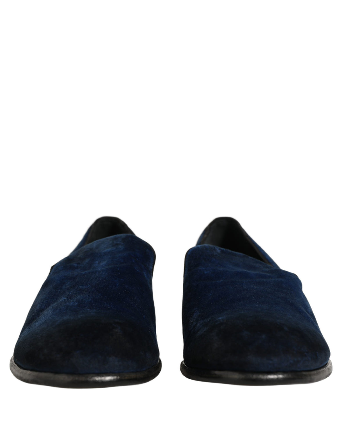 Blue Suede Slip On Men Slippers Loafers Shoes