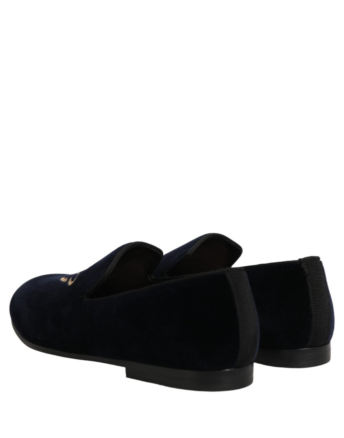 Black Suede DG Logo Slippers Men Loafers Shoes