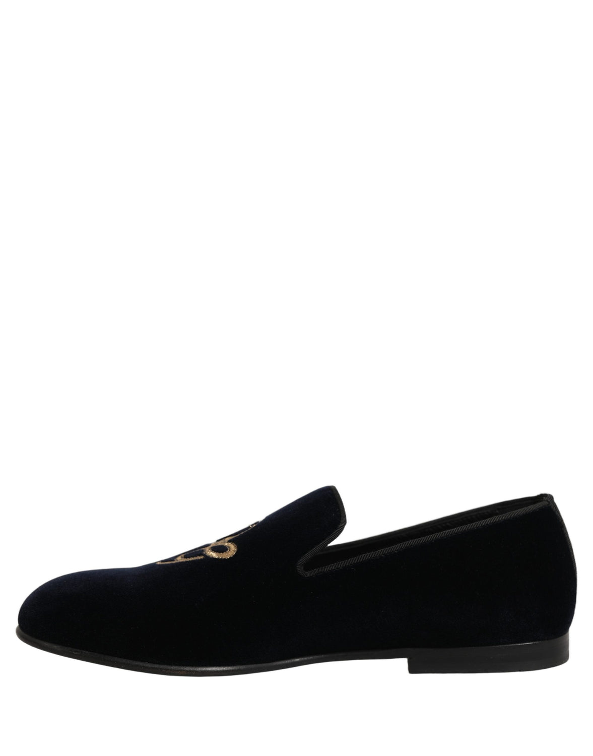 Black Suede DG Logo Slippers Men Loafers Shoes