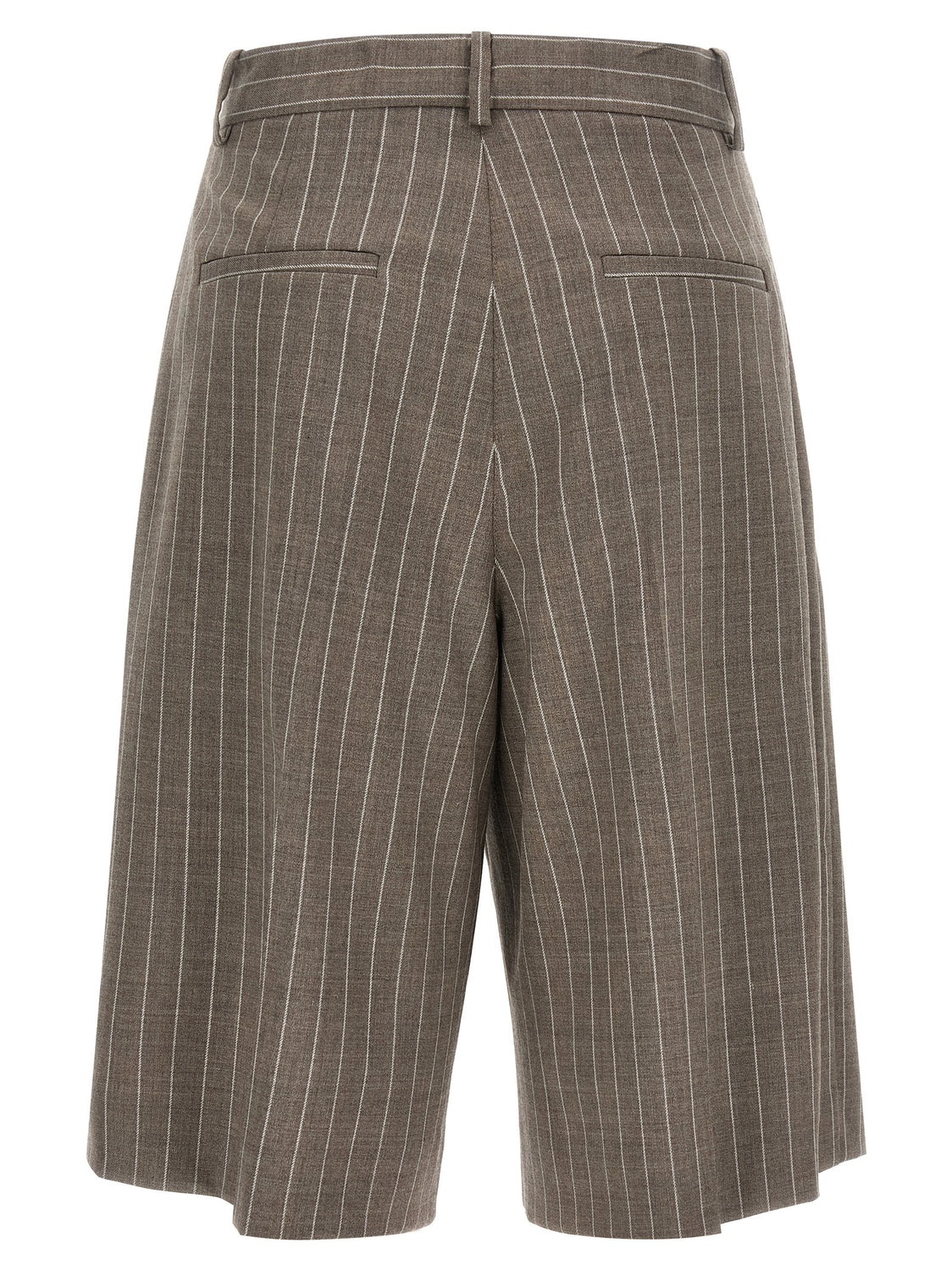 Brown Virgin Wool Bermuda Shorts