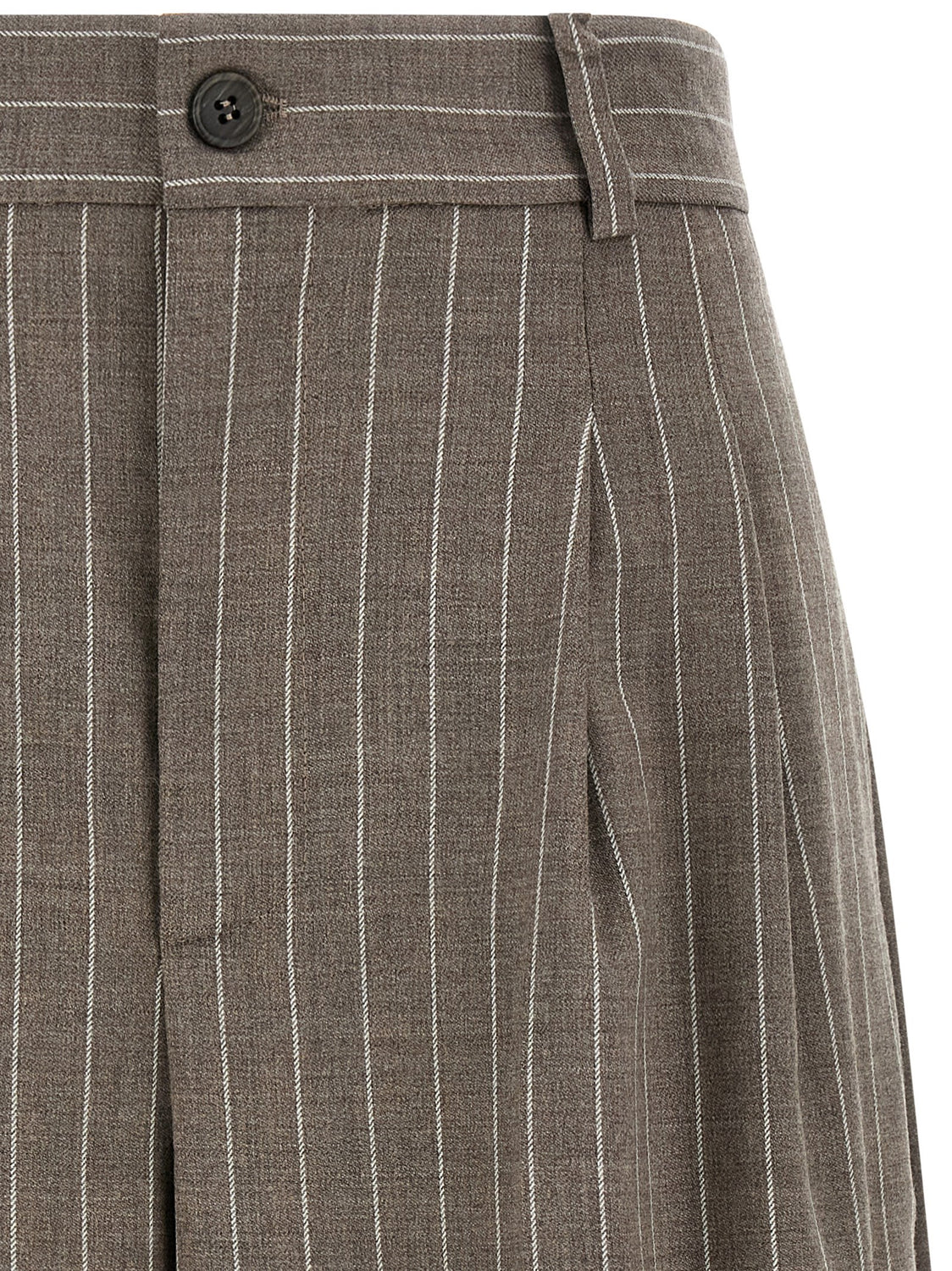 Brown Virgin Wool Bermuda Shorts