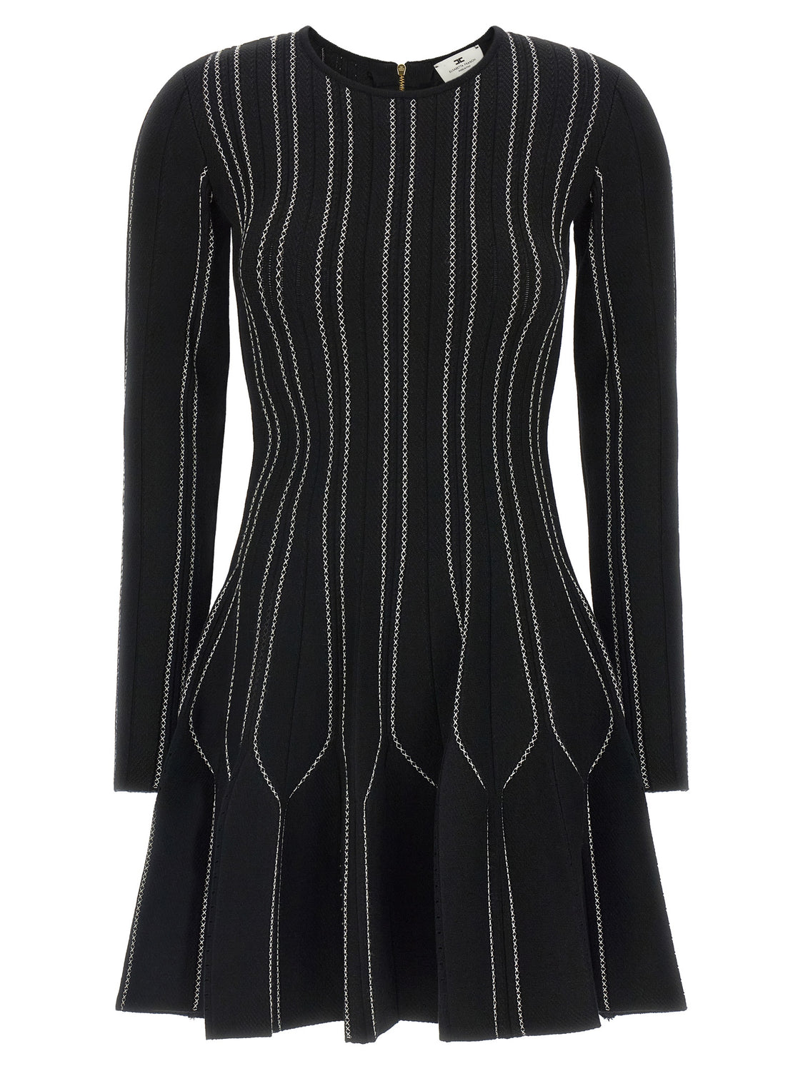 Black Viscose Short Dress