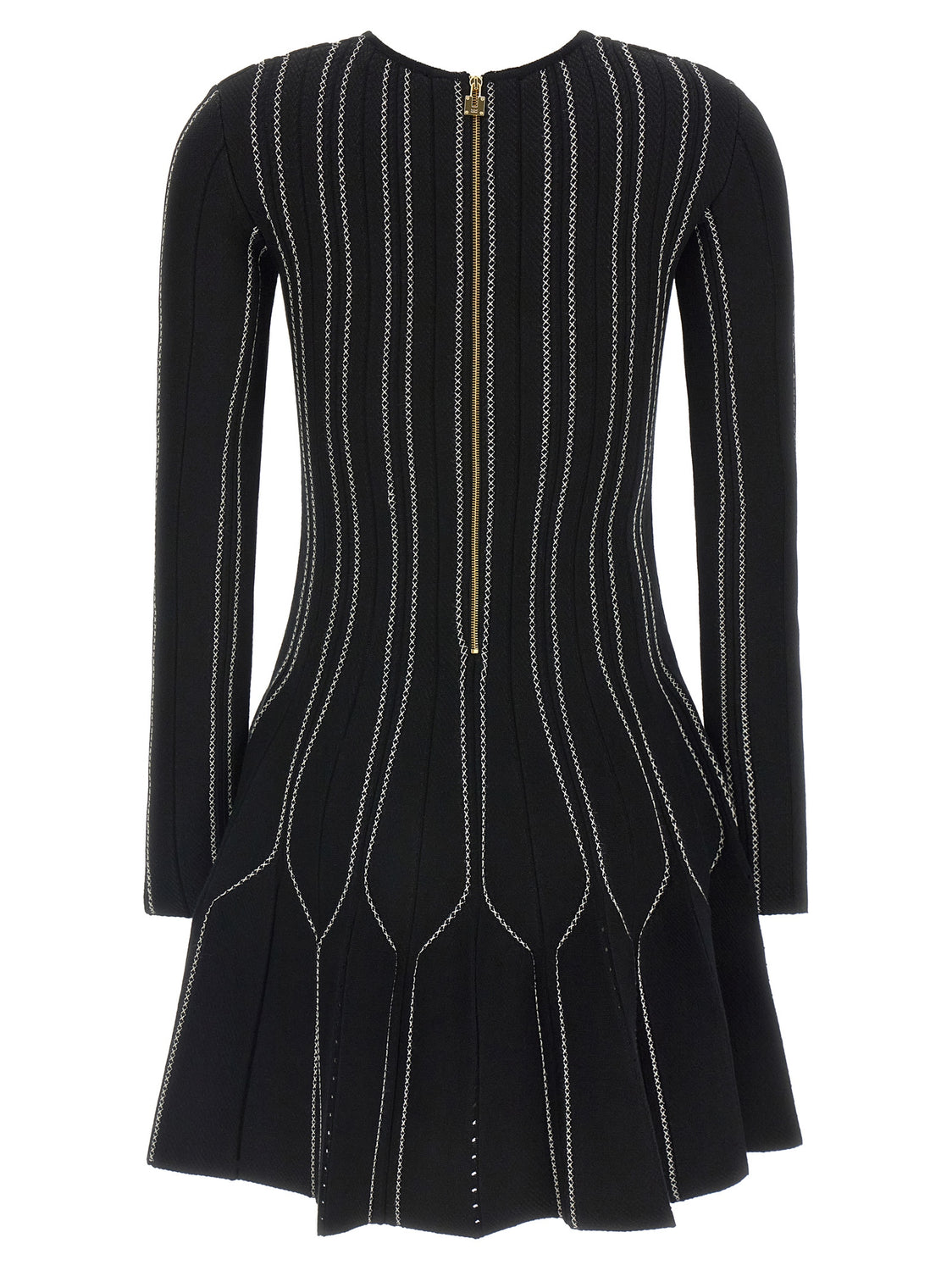 Black Viscose Short Dress