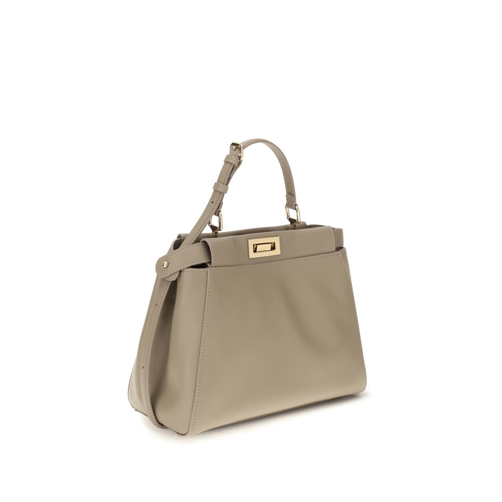 Beige Calf Leather Bos Taurus Shoulder Bag