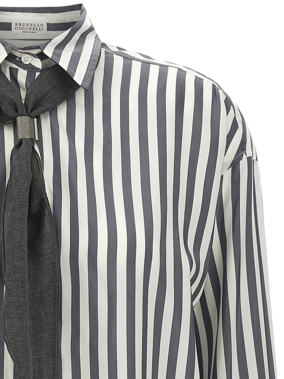 Gray Silk Blouse
