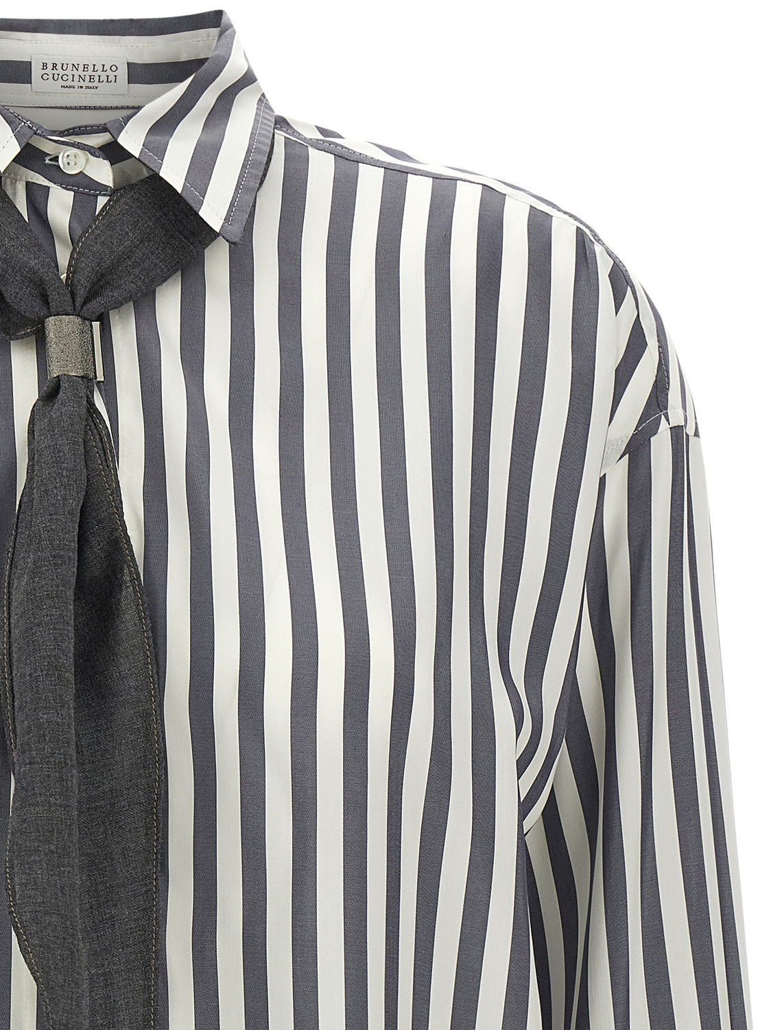Gray Silk Blouse