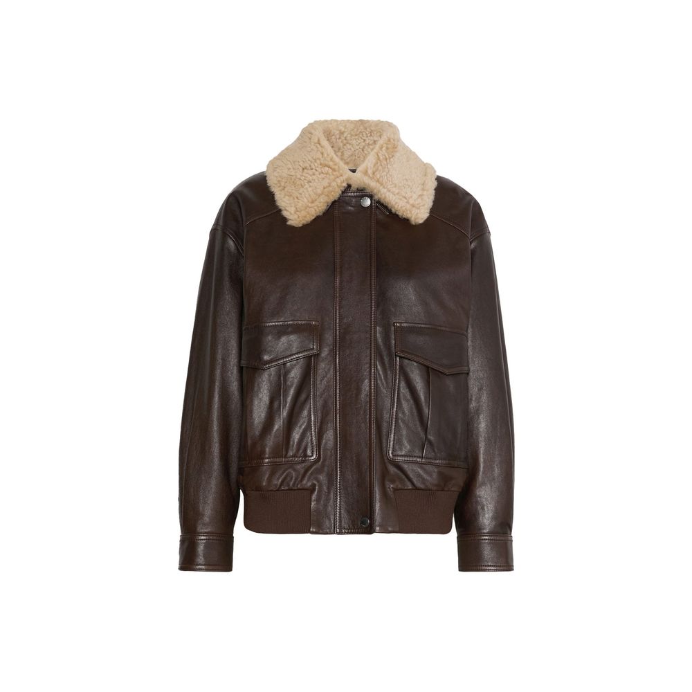 Brown Lamb Leather Bomber