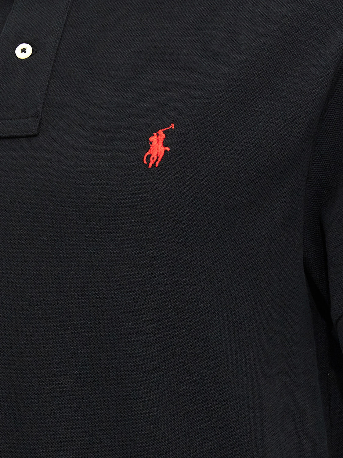 Black Cotton Polo Shirt